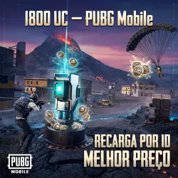 Top-up 1800 UC — PUBG Mobile (Entrega por Player ID)
