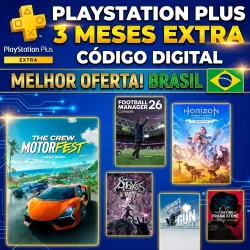 PlayStation Plus Extra 3 Meses - Código PSN com Catálogo de Jogos