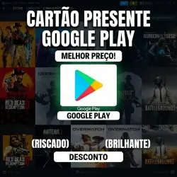Gift Card Google Play R$ 200 Brasil — Saldo Alto com Segurança