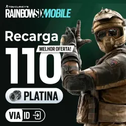 +110 PLATINUM PRO COMBATE! | Rainbow Six Mobile | Recarga por ID | Brasil — funciona!
