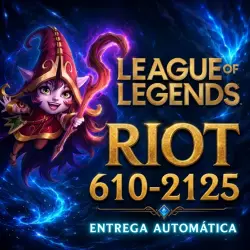Riot Points — League of Legends | 610 / 1020 / 2125 RP | Código Digital | Entrega automática
