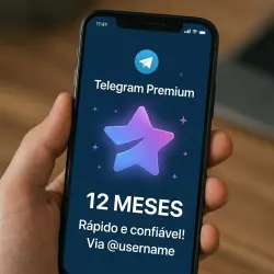 Telegram Premium — Presente 12 Meses | Ativação via @username | Envio manual