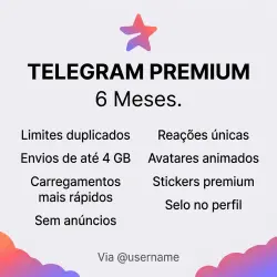 Presente Premium | Telegram 6 Meses | Envio manual