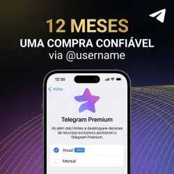 GARANTIA DE ATIVAÇÃO | Telegram Premium 1 Ano | Presente na conta | Envio manual