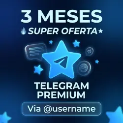 3 Meses · Telegram Premium · Presente · Envio manual