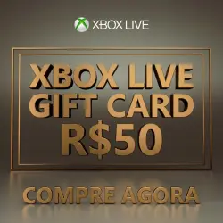 Xbox Live Gift Card R$50 - Código digital para saldo Xbox