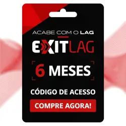 ExitLag · 6 Meses · Código de Acesso · Envio manual
