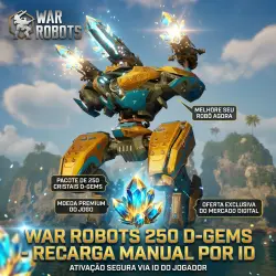 War Robots 250 D-Gems - Recarga digital manual por ID