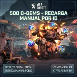 War Robots 500 D-Gems - Entrega manual com suporte