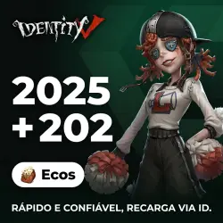 Identity V — 2227 Echoes (2025 + 202 bônus) | Recarga por ID + Servidor | Envio manual