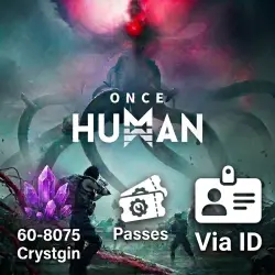 Once Human · Crystgin & Passes · Todos os Valores · Recarga por ID · Envio manual