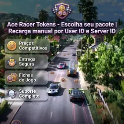 Ace Racer Tokens - Escolha seu pacote | Recarga manual por User ID e Server ID